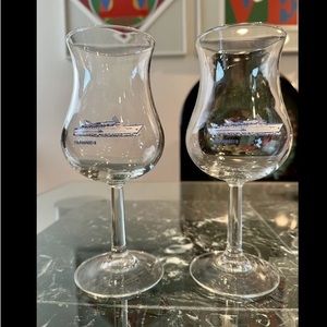 VINTAGE 1980s NCL NORWEGIAN CRUISE LINES SUNWARD II SOUVENIR COCKTAIL GLASSES